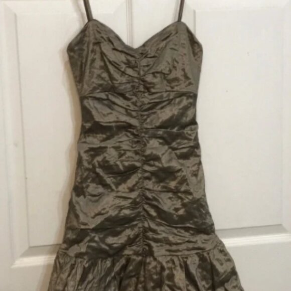 BCBG Maxazria gold cocktail dress - Picture 1 of 6